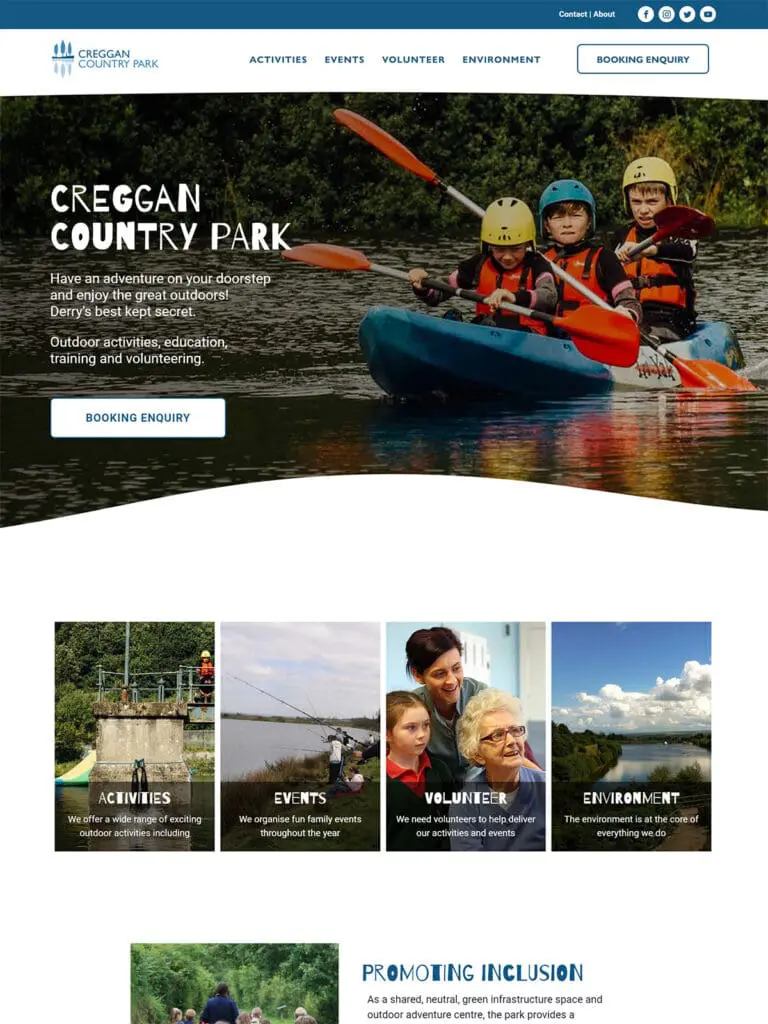 Screenshot of the Burrenbeo Trust website