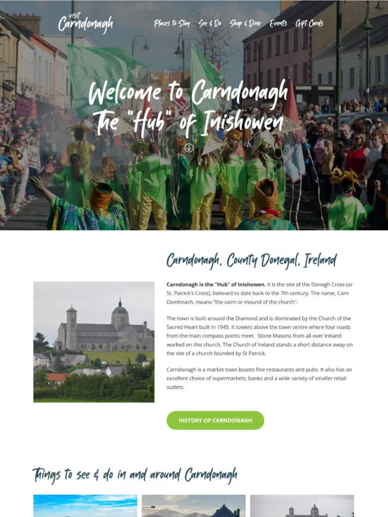 Screenshot of the Burrenbeo Trust website