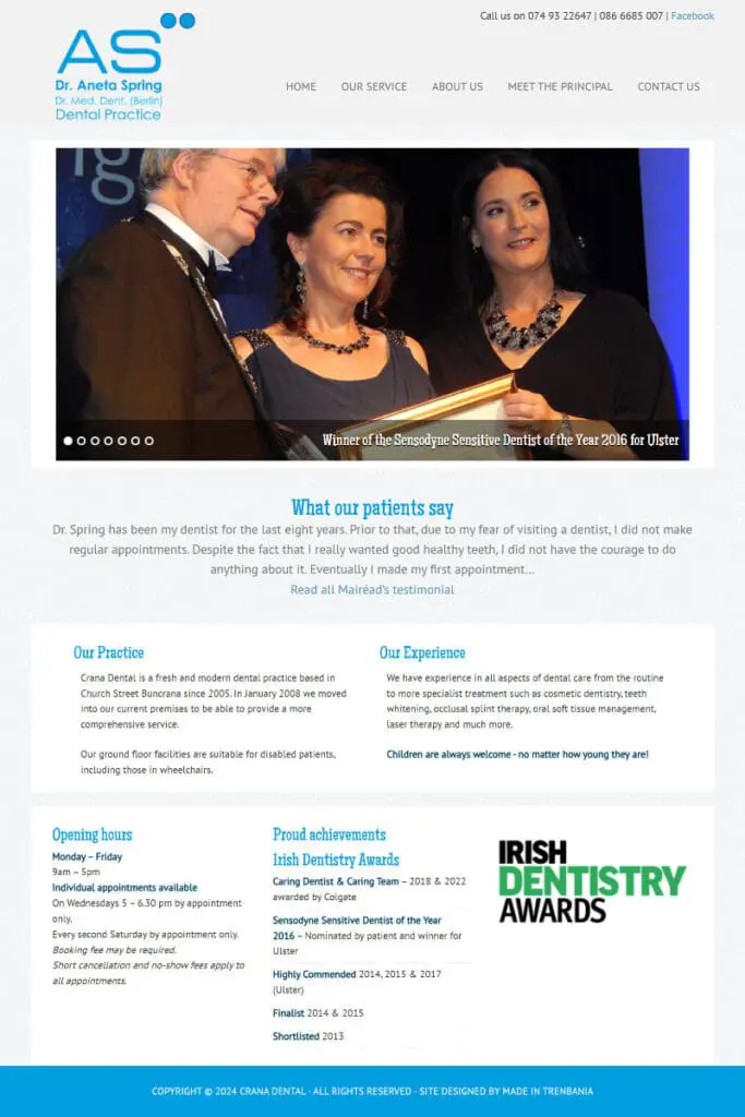 Screenshot of the Burrenbeo Trust website